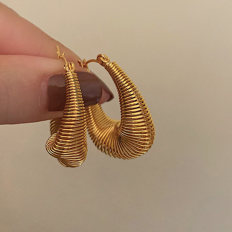 Thread Like Ear Hoops Niche Design Fashion