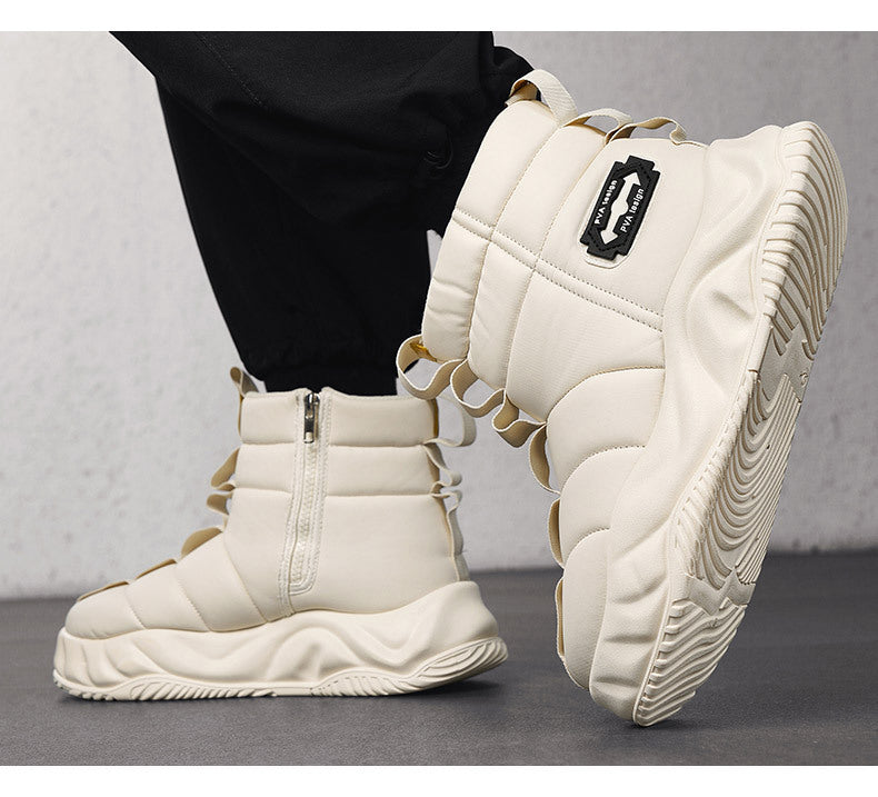 High-top Snow Boots Fur Men's Warm Slugged Bottom Cotton Shoes