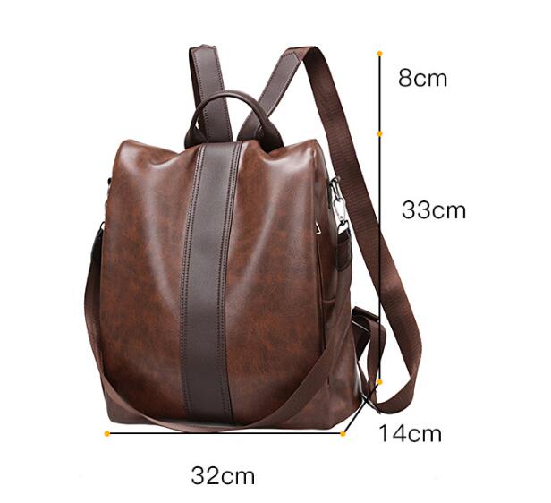 Women's Fashion Soft Leather Backpack