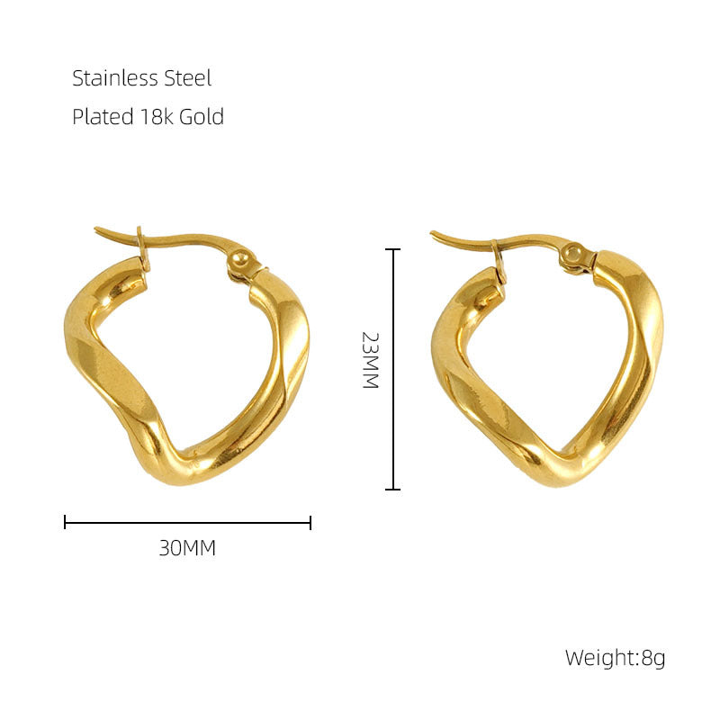 Twisted Irregular Design High-grade Earrings