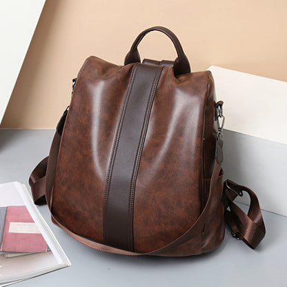 Women's Fashion Soft Leather Backpack