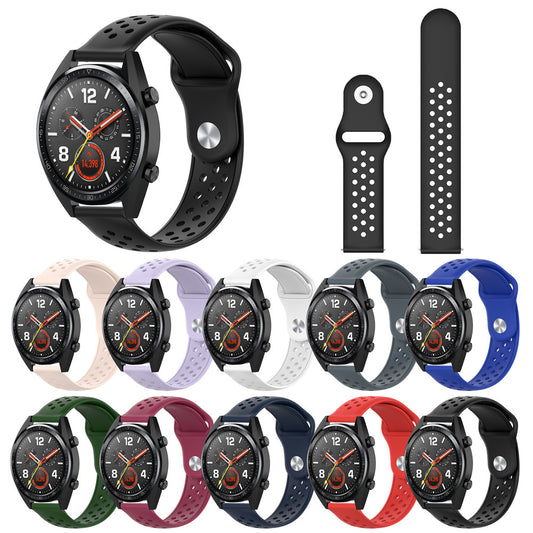 Silicone breathable watch strap