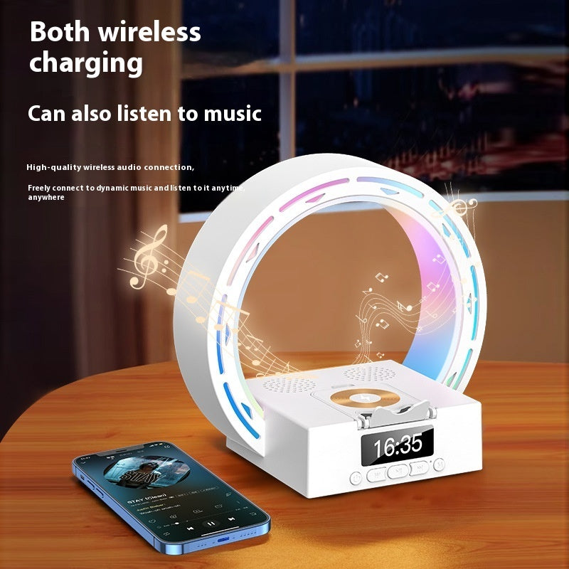 Bluetooth Speaker Seven-color Ambience Light Wireless Charging Small Night Lamp