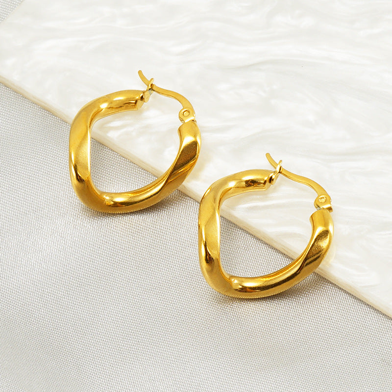 Twisted Irregular Design High-grade Earrings