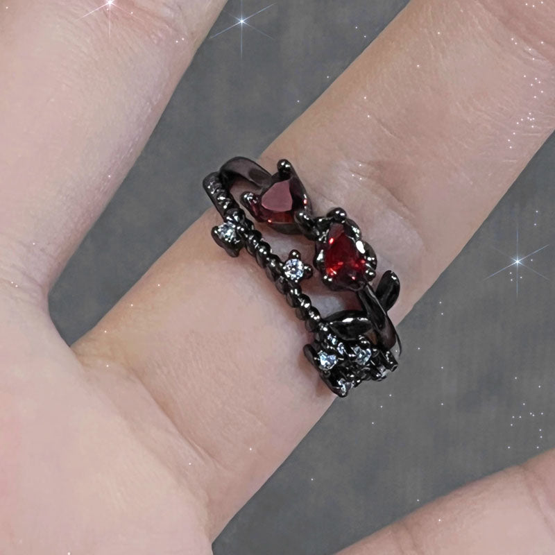 Fashion Punk Cross Butterfly Ring